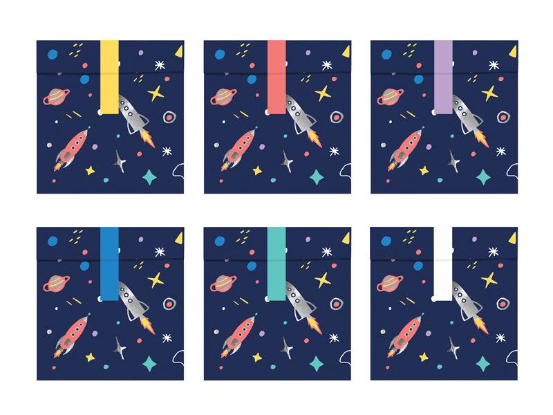 Süßigkeiten-Tüten Kosmos, 13x14cm (1 VPE / 6 Stk.) - FeierGlanz